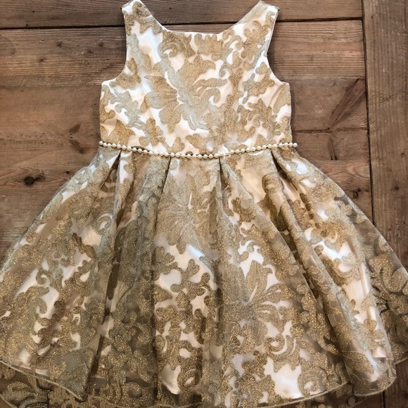 Biscotti Gold Dress Size 5